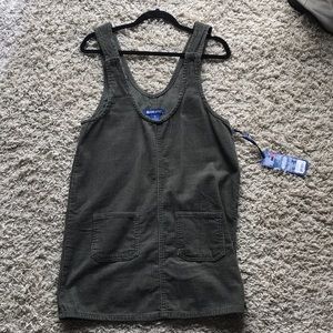 Hunter Green Overall Dress